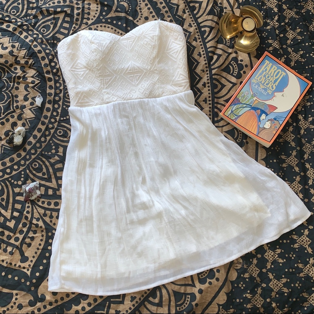 strapless summer mini dress🌼✨